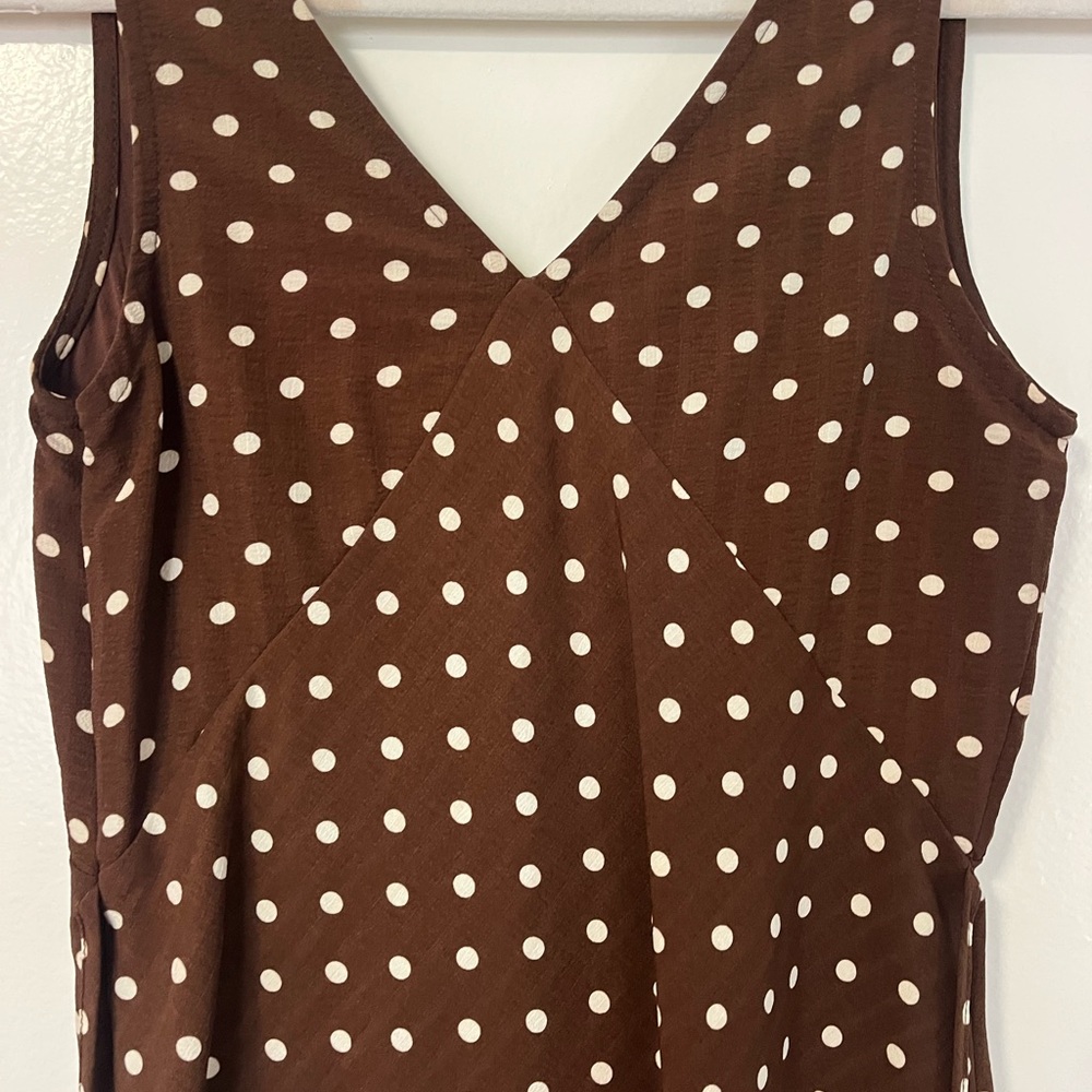 Princess Polly Brown Polka Dot Mini Dress